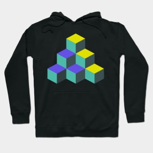 Minimal 80s Cubes Arcade Design Hoodie